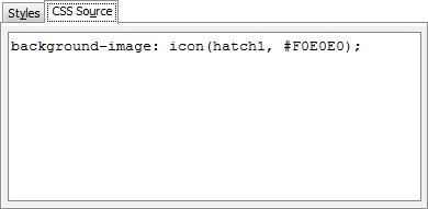 The "CSS Source" tab of the "Set Style" dialog box